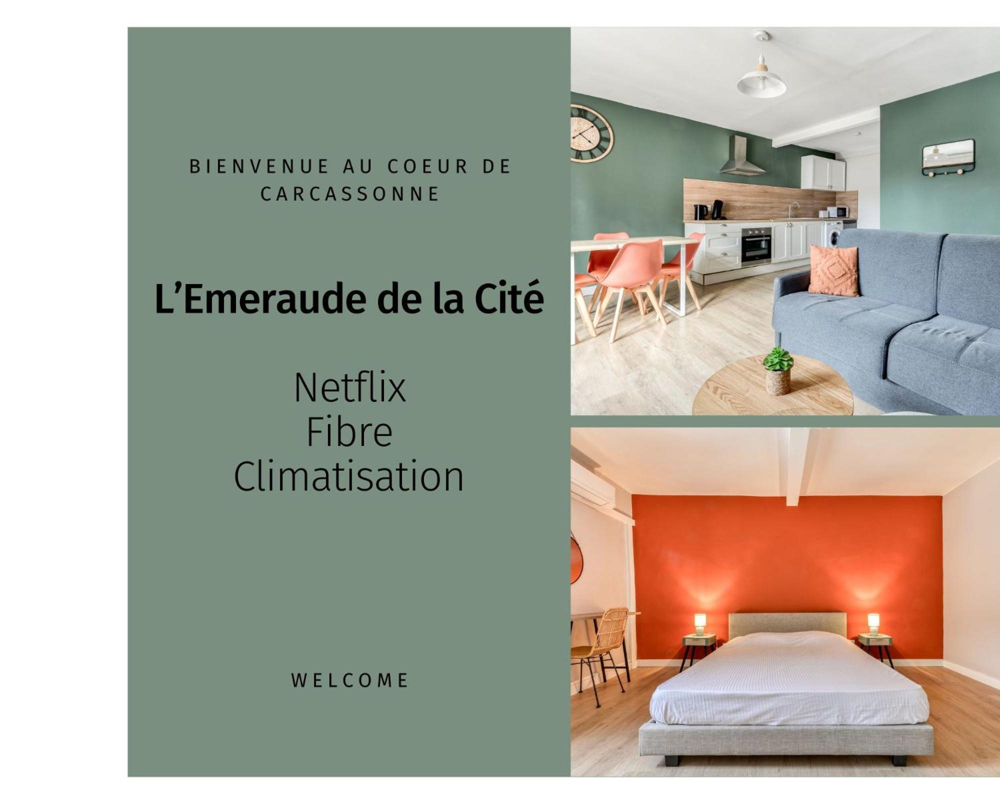 L'Emeraude De La Cite - Netflix - Fibre - Proche Cite - Clim Carcassonne Extérieur photo